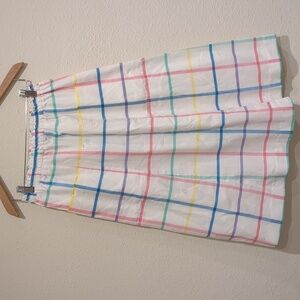 Vintage Sea Waves Pastel Skirt Front Pockets Size Small